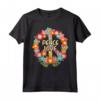 HapTiger | 60s 70s Hippie Costume T-Shirt Maglietta - PEACE LOVE Vintage Retro Shirt for Women, Men, Girls - Great Gift Idea