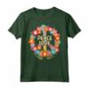 HapTiger | 60s 70s Hippie Costume T-Shirt Maglietta - PEACE LOVE Vintage Retro Shirt for Women, Men, Girls - Great Gift Idea