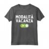 Modalità Vacanza On - Simpatica Maglietta per Vacanze Estive al Mare - Ideale per Bambini, Ragazzi, Studenti e Adulti