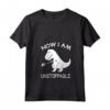 Donna Ora sono inarrestabile - Divertente dinosauro T-Rex Maglietta con Collo a V - Ideale per Bambini e Adulti - Acquista Online Vestito Dinosauro