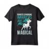 Tourette Syndrome Warriors Are Magical - Maglietta Sindrome di Tourette con Grafica Unicorno - Ideale per Supporto e Consapevolezza