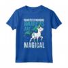 Tourette Syndrome Warriors Are Magical - Maglietta Sindrome di Tourette con Grafica Unicorno - Ideale per Supporto e Consapevolezza