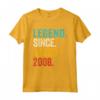 Leggenda da Agosto 2008 - 15° Compleanno Regalo 15 Anni Maglietta - Ideale per Scolaretta, Adolescente, Design Retro Anni '60 '70 '80 '90