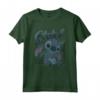 HapTiger Lilo & Stitch Tropic Blue Leaf Stitch Maglietta - Officially Licensed Apparel - Ohana Quote