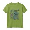 HapTiger Lilo & Stitch Tropic Blue Leaf Stitch Maglietta - Officially Licensed Apparel - Ohana Quote