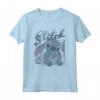 HapTiger Lilo & Stitch Tropic Blue Leaf Stitch Maglietta - Officially Licensed Apparel - Ohana Quote