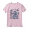 HapTiger Lilo & Stitch Tropic Blue Leaf Stitch Maglietta - Officially Licensed Apparel - Ohana Quote
