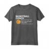 Coach Basket Definizione Divertente - Maglietta Regalo per Allenatori di Basket - Ideale per Festa del Papà e Compleanni