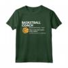 Coach Basket Definizione Divertente - Maglietta Regalo per Allenatori di Basket - Ideale per Festa del Papà e Compleanni