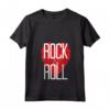Donna Rock And Roll Heart Red Heart Love Peace Music Instrument Maglietta con Collo a V - Vibrazioni Rock and Roll
