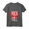 Donna Rock And Roll Heart Red Heart Love Peace Music Instrument Maglietta con Collo a V - Vibrazioni Rock and Roll