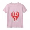 Donna Rock And Roll Heart Red Heart Love Peace Music Instrument Maglietta con Collo a V - Vibrazioni Rock and Roll