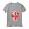 Donna Rock And Roll Heart Red Heart Love Peace Music Instrument Maglietta con Collo a V - Vibrazioni Rock and Roll