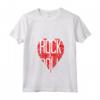 Donna Rock And Roll Heart Red Heart Love Peace Music Instrument Maglietta con Collo a V - Vibrazioni Rock and Roll