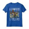 Jurassic World: Camp Cretaceous 6 Campers 1 Island Maglietta - Officially Licensed Dinosaur Apparel for Kids