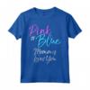 Corrispondenza Genere Rivela Famiglia Rosa o Blu - Mamma ti Ama Maglietta per Feste di Rivelazione di Genere - Ideale per Regali e Accessori