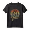 Reto Vintage 47° compleanno, 47 anni - Maglietta Nato nel Luglio 1974 - Regalo Anniversario Stile Angosciato - Idea Regalo Compleanno e Natale