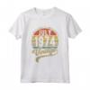 Reto Vintage 47° compleanno, 47 anni - Maglietta Nato nel Luglio 1974 - Regalo Anniversario Stile Angosciato - Idea Regalo Compleanno e Natale
