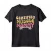 Certificato Muscle Mommy Groovy Pompa - T-shirt Sollevamento Pesi Donna - Ideale come Regalo per Amiche della Palestra - Leggera e Confortevole