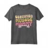 Certificato Muscle Mommy Groovy Pompa - T-shirt Sollevamento Pesi Donna - Ideale come Regalo per Amiche della Palestra - Leggera e Confortevole