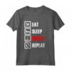 Eat Sleep HOCKEY repeat - Hockey Player or Coach Maglietta - Perfect Gift for Game Day