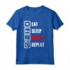 Eat Sleep HOCKEY repeat - Hockey Player or Coach Maglietta - Perfect Gift for Game Day