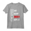 Eat Sleep HOCKEY repeat - Hockey Player or Coach Maglietta - Perfect Gift for Game Day