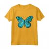 Free Spirit Butterfly Blue Motivational Maglietta - Ideale per lo stile Hippie e Boho, Farfalle e Citazioni ispiratrici