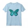 Free Spirit Butterfly Blue Motivational Maglietta - Ideale per lo stile Hippie e Boho, Farfalle e Citazioni ispiratrici