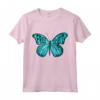 Free Spirit Butterfly Blue Motivational Maglietta - Ideale per lo stile Hippie e Boho, Farfalle e Citazioni ispiratrici