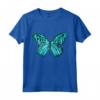 Free Spirit Butterfly Blue Motivational Maglietta - Ideale per lo stile Hippie e Boho, Farfalle e Citazioni ispiratrici