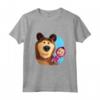 Masha and the Bear Duo - Maglietta blu ufficiale - Ideale per fan di Masha e Orso