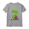 Bambino Settimo Compleanno Calcio 7 Anni - Maglietta Soccer Star per Ragazzi e Ragazze - Ideale per Regalo di Compleanno