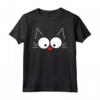 Simpatico Gatto Volto T-Shirt Divertente - Regalo Amante Gatti - Ideale per Halloween, Compleanno o San Valentino
