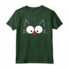 Simpatico Gatto Volto T-Shirt Divertente - Regalo Amante Gatti - Ideale per Halloween, Compleanno o San Valentino