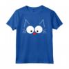 Simpatico Gatto Volto T-Shirt Divertente - Regalo Amante Gatti - Ideale per Halloween, Compleanno o San Valentino