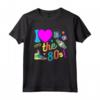 I Love the 80's - Travestimento Costume Anni 80 Donna Uomo Maglietta Vintage - Ideale per Feste a Tema e Carnevale