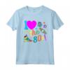 I Love the 80's - Travestimento Costume Anni 80 Donna Uomo Maglietta Vintage - Ideale per Feste a Tema e Carnevale