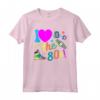 I Love the 80's - Travestimento Costume Anni 80 Donna Uomo Maglietta Vintage - Ideale per Feste a Tema e Carnevale