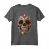Maschera Teschio di Zucchero - Calavera Maglietta per il Dia de los Muertos - Costume Messicano