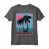 Miami Beach T-shirt Florida Miami Palm Trees - Maglietta Souvenir Estiva con Grafica Retrò per Uomo, Donna e Bambini - Regalo Unico per Amanti di Miami