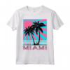 Miami Beach T-shirt Florida Miami Palm Trees - Maglietta Souvenir Estiva con Grafica Retrò per Uomo, Donna e Bambini - Regalo Unico per Amanti di Miami