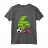 Bambino Sesto Compleanno Calcio 6 Anni - Maglietta Ragazzo Ragazza - Regalo Compleanno
