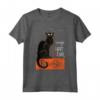 Le Chat Noir - Parigi Maglietta Leggera con Taglio Classico - Ideale per gli Amanti del Cabaret