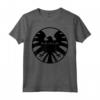 HapTiger Agents of S.H.I.E.L.D. Black Out Eagle Badge Maglietta - Official Marvel Apparel for Fans - Buy Licensed Tee Online