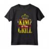 King Of The Grill - BBQ Maglietta Regalo Per Uomini Chef Di Barbecue - Ideale per Festa del Papà o Compleanno