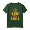 King Of The Grill - BBQ Maglietta Regalo Per Uomini Chef Di Barbecue - Ideale per Festa del Papà o Compleanno