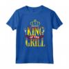 King Of The Grill - BBQ Maglietta Regalo Per Uomini Chef Di Barbecue - Ideale per Festa del Papà o Compleanno