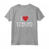 I Love EDM TShirt Divertente - Maglietta Vintage per Amanti della Musica Elettronica - Ideale come Regalo per Festival e DJ
