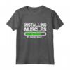 Installing Muscles - Loading - Please Wait...Fitness Maglietta per Amanti del Sollevamento Pesi e del Fitness - Regalo Ideale per gli Appassionati di Allenamento
